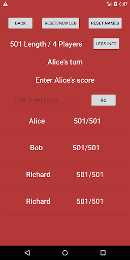 Dart Scorer 1-4 Players