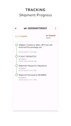 PostTracker Screen 3