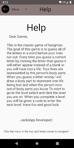 Android application Hangman Free (Developer Versio screenshort