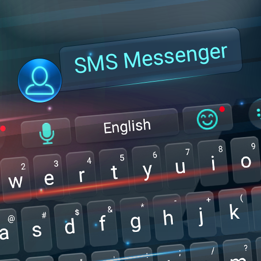 Simple black messenger theme logo