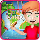 Water Slide Kids Construction icon