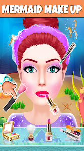 Captura de Pantalla 25 Mermaid Girls Makeover Games android