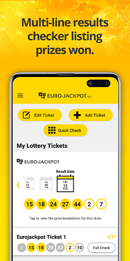 Eurojackpot Results Screen 3