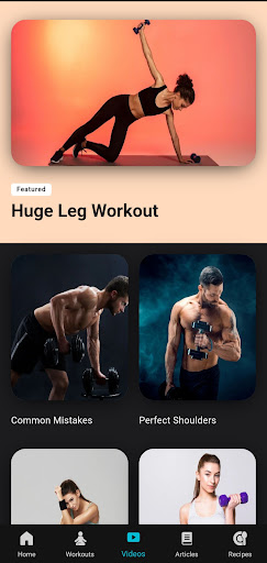 Screenshot of Dumbbell Home Workouts & Plans