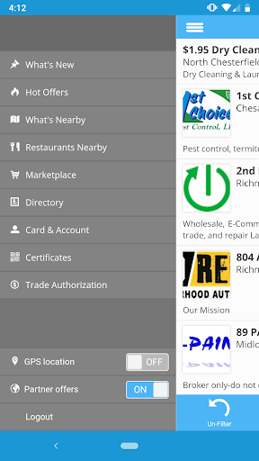 The Barter Authority Mobile Screen 2
