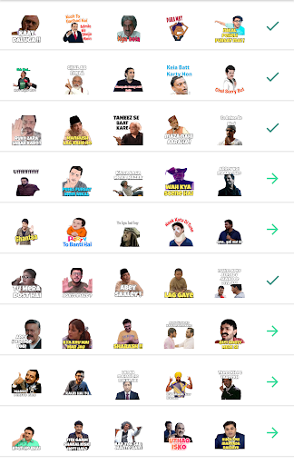 Android application Hindi Funny Stickers WASticker screenshort