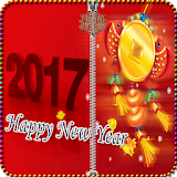 New Year 2017 Zip Lock icon