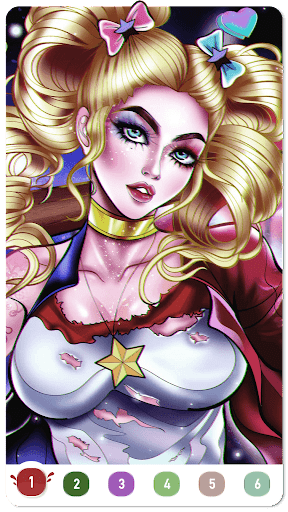 Clown Color, Paint by numbers Mod2