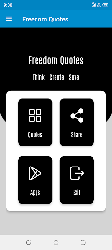 Android application Freedom Quotes App screenshort