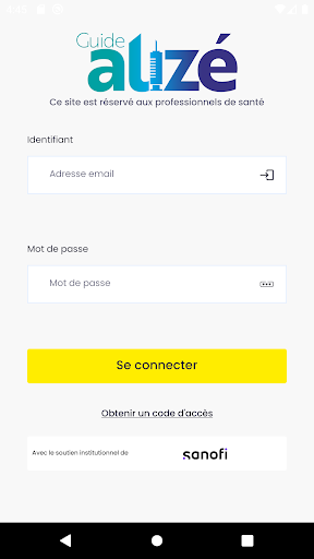Android application Guide Alizé screenshort
