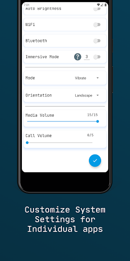 Smart Settings - Custom and Auto