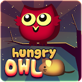 Killer hungry owl catch mouses icon