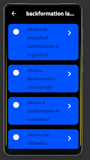backformation language Screen 2