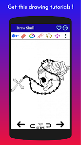 Screenshot 8 dibujar tatuaje de calavera android