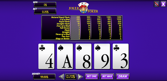 Classic Joker Poker Game