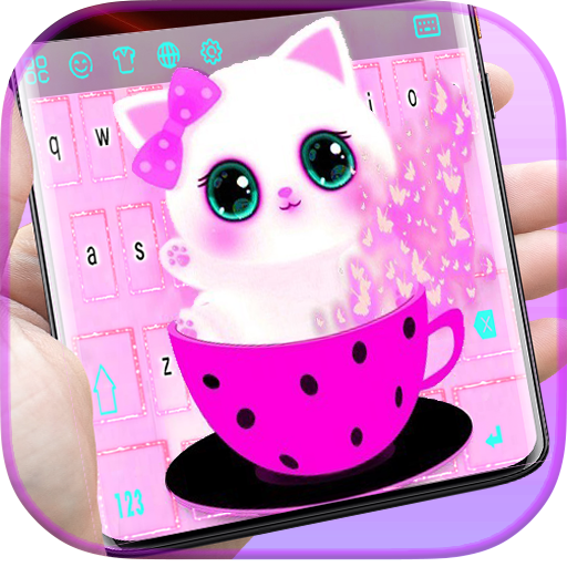 Cat in a cup Keyboard logo