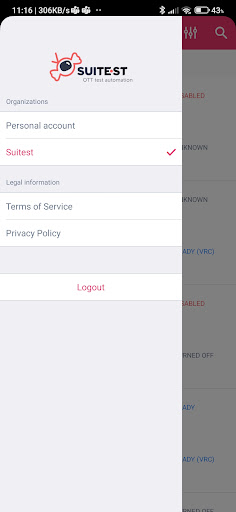 Android application Suitest Remote screenshort