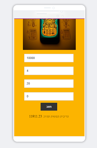 מחשבון תשואה Screen 3