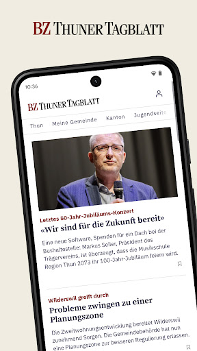 Android application Thuner Tagblatt Nachrichten screenshort
