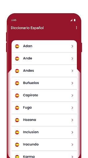 Diccionario Español Screen 2