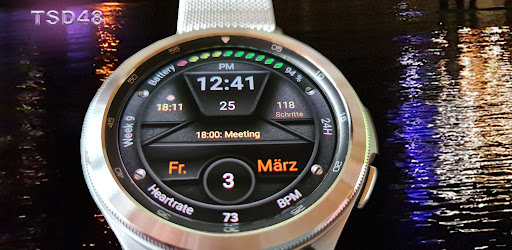 Android application TSD48 Digital Watch Face screenshort