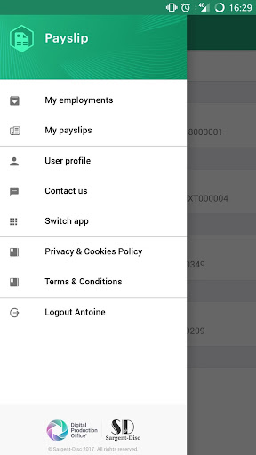 Android application Payslip screenshort