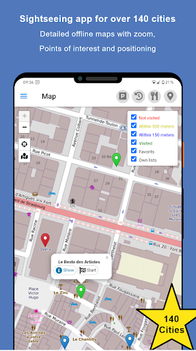 Android application Sightseeing Toulon screenshort