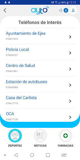 Android application Ejea Informa screenshort