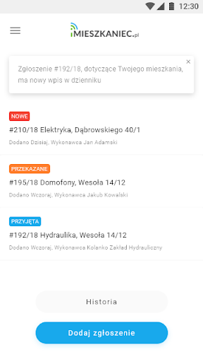 Android application iMieszkaniec.pl screenshort