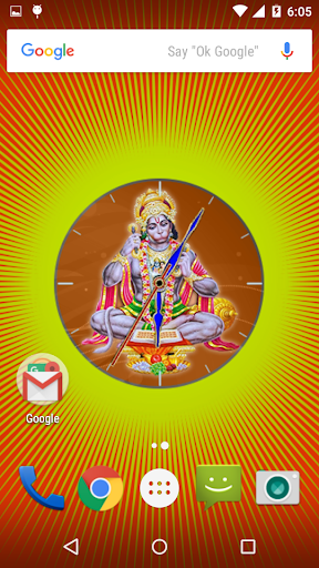 Hanuman Clock Live Wallpaper Screen 3