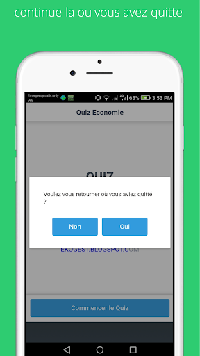 Android application Economie Quiz - Sciences écono screenshort
