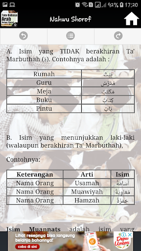 Nahwu Sorof - Tata Bahasa Arab