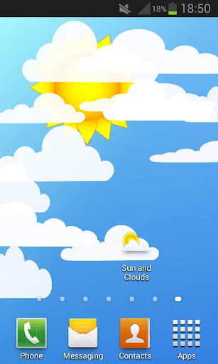 Android application Sun and Clouds Live Wallpaper screenshort