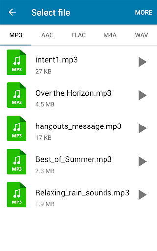 Android application MP3 Converter Edit Music files screenshort