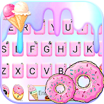 Cover Image of Herunterladen Pastellrosa Donut-Tastatur-Thema  APK