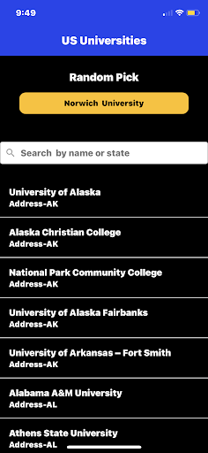 Android application Study in USA screenshort