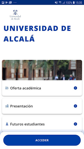 Android application UAH App Uni.Alcalá de Henares screenshort