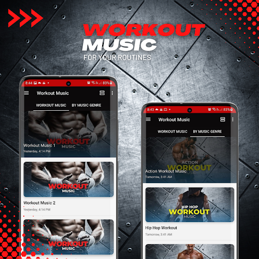 Android application Workout Music App screenshort