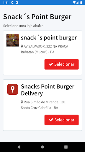 Android application Snacks Point Burger screenshort