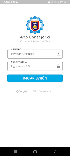 Android application App Consejería UNP screenshort