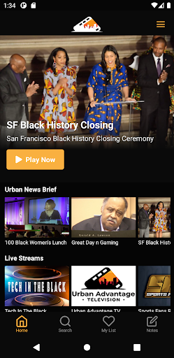 Android application Urban Advantage TV screenshort
