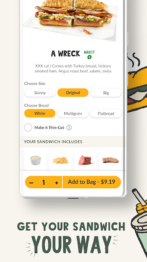 Screenshot of Potbelly Sandwich Works