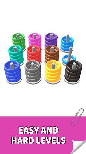 Ring Stack - Color Sort 3D Screen 3