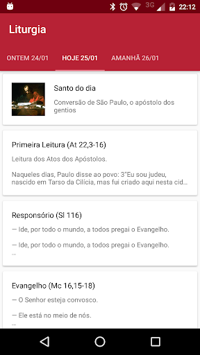 Android application Liturgia screenshort