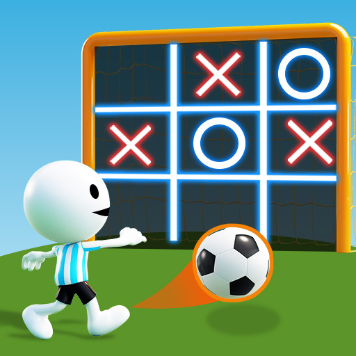 Tic Tac Toe- XOXO Football 3D logo