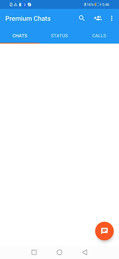 Android application Premium chats screenshort