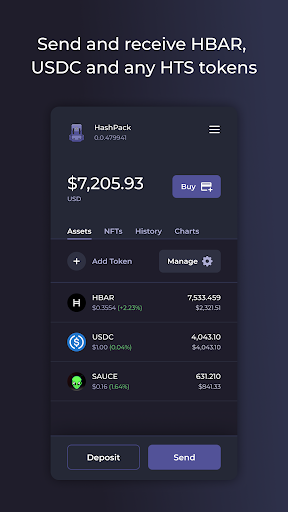 HashPack: Hedera Crypto Wallet Screen 3