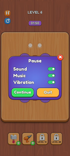 Puzzle PingoScrew Plank Game