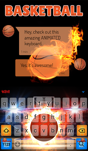 Basketball Animated Keyboard Screen 3