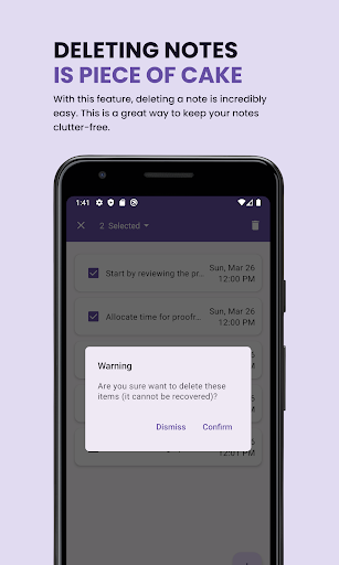 Screenshot of VentNote